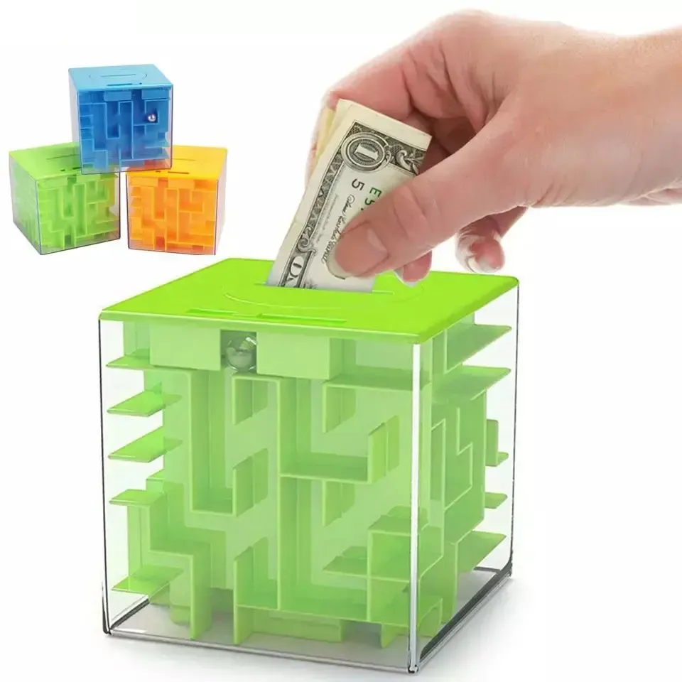 3D Puzzle Maze Money Bank Box 8