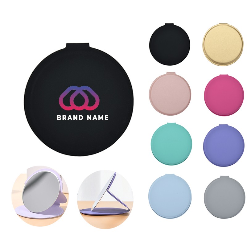 PU Leather Mini Folding Mirror 2