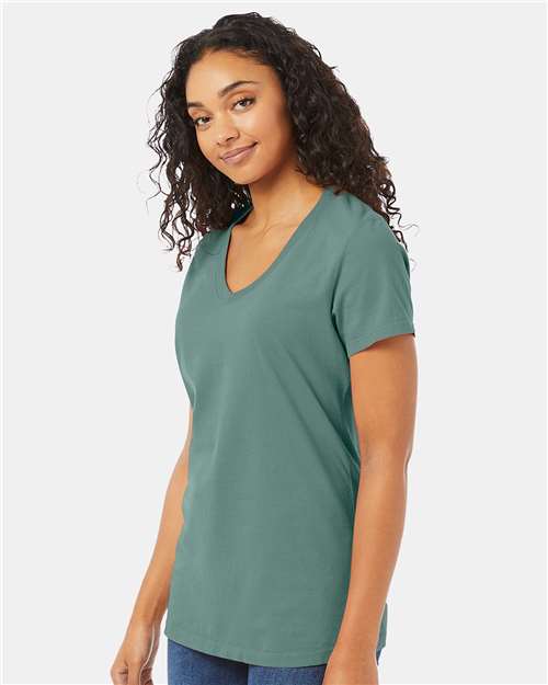 Women's Garment-Dyed V-Neck T-Shirt - GDH125 19