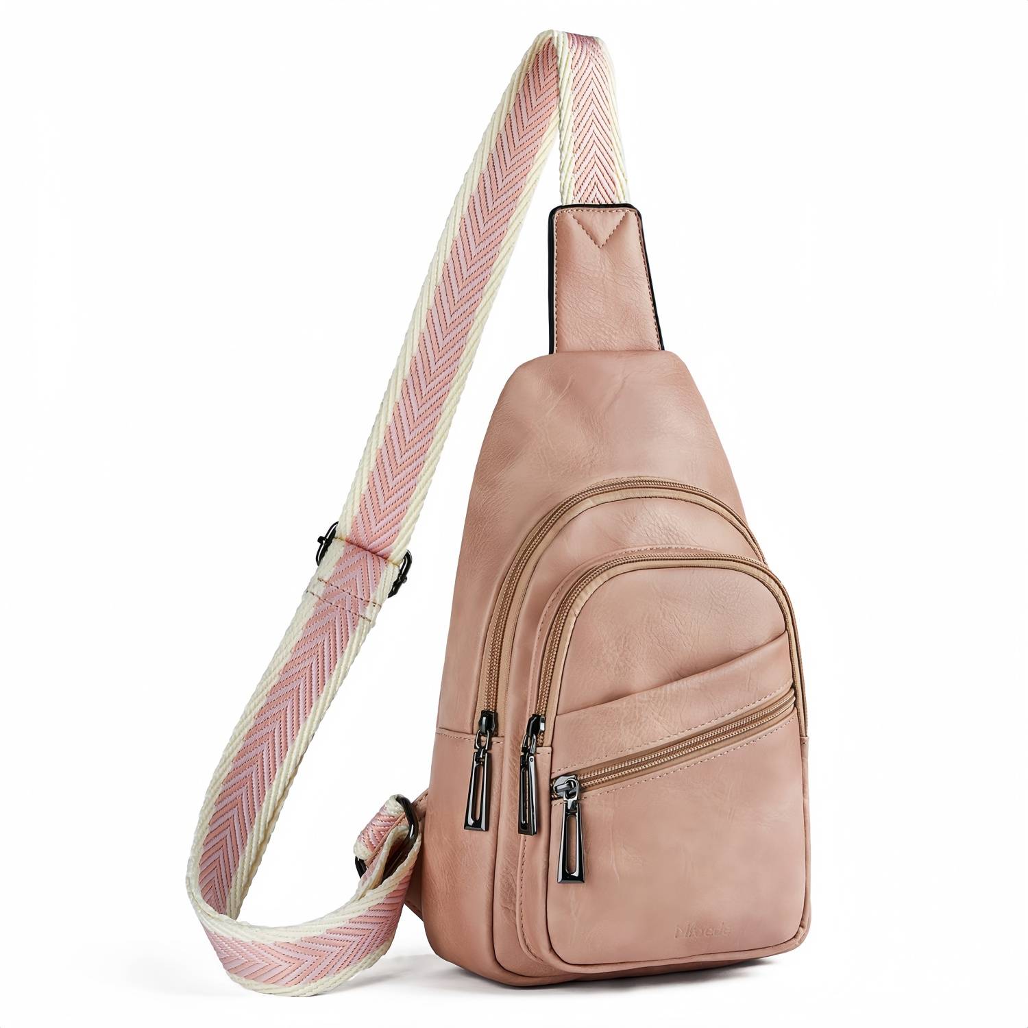 Vintage PU Sling Bag w/ Adjustable Strap 9