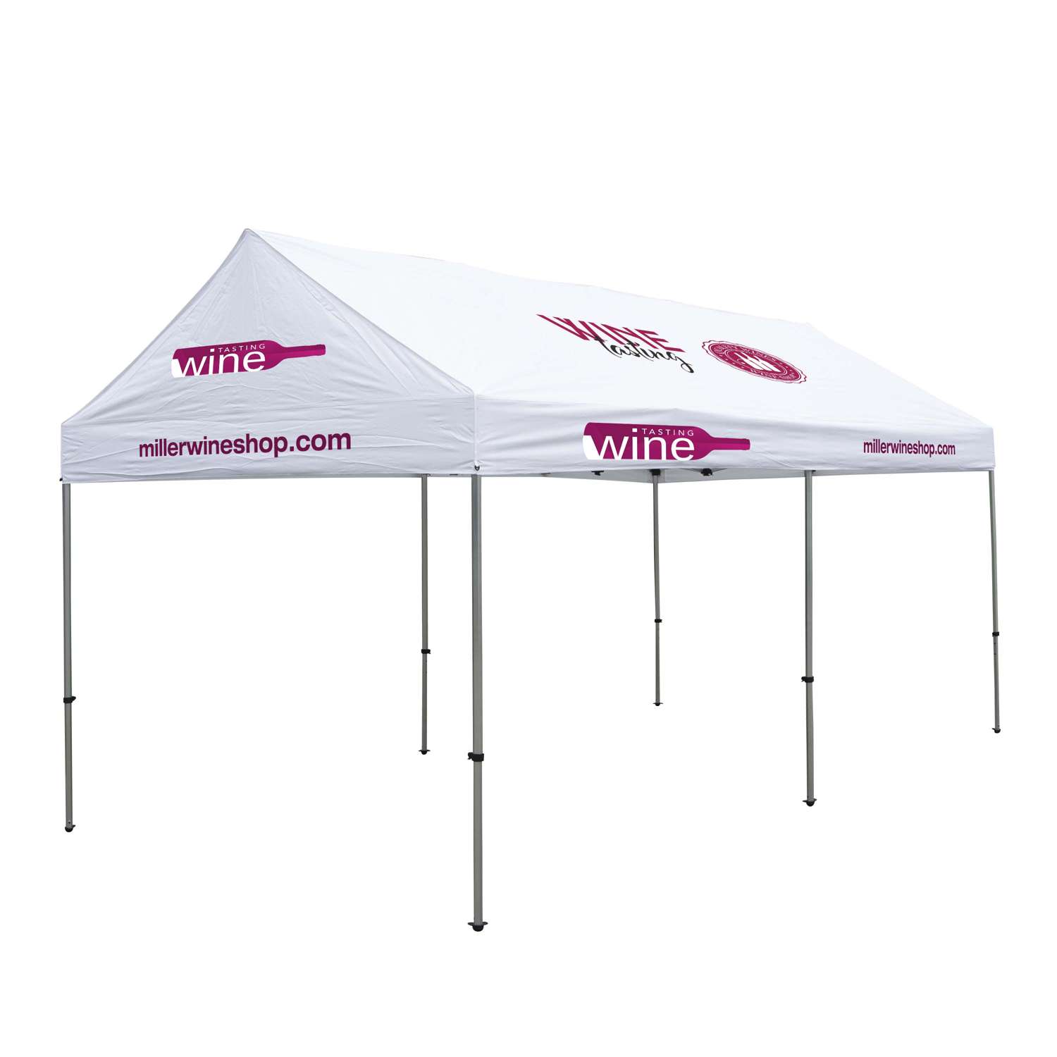 10' x 20' Premium Gable Tent Kit (Full-Color Imprint, 7 Locations)