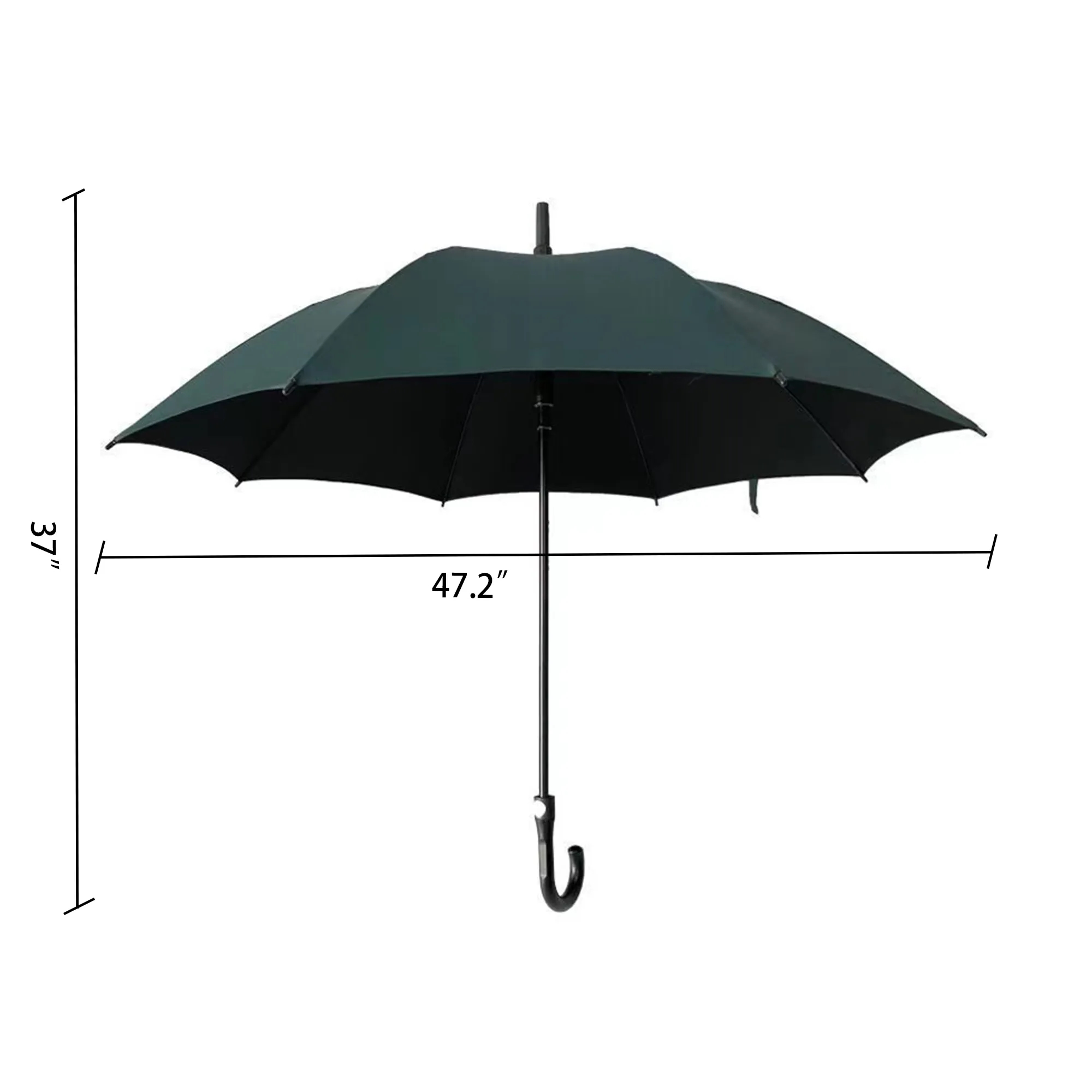All-Fiber Golf Umbrella With Curved Handle 2