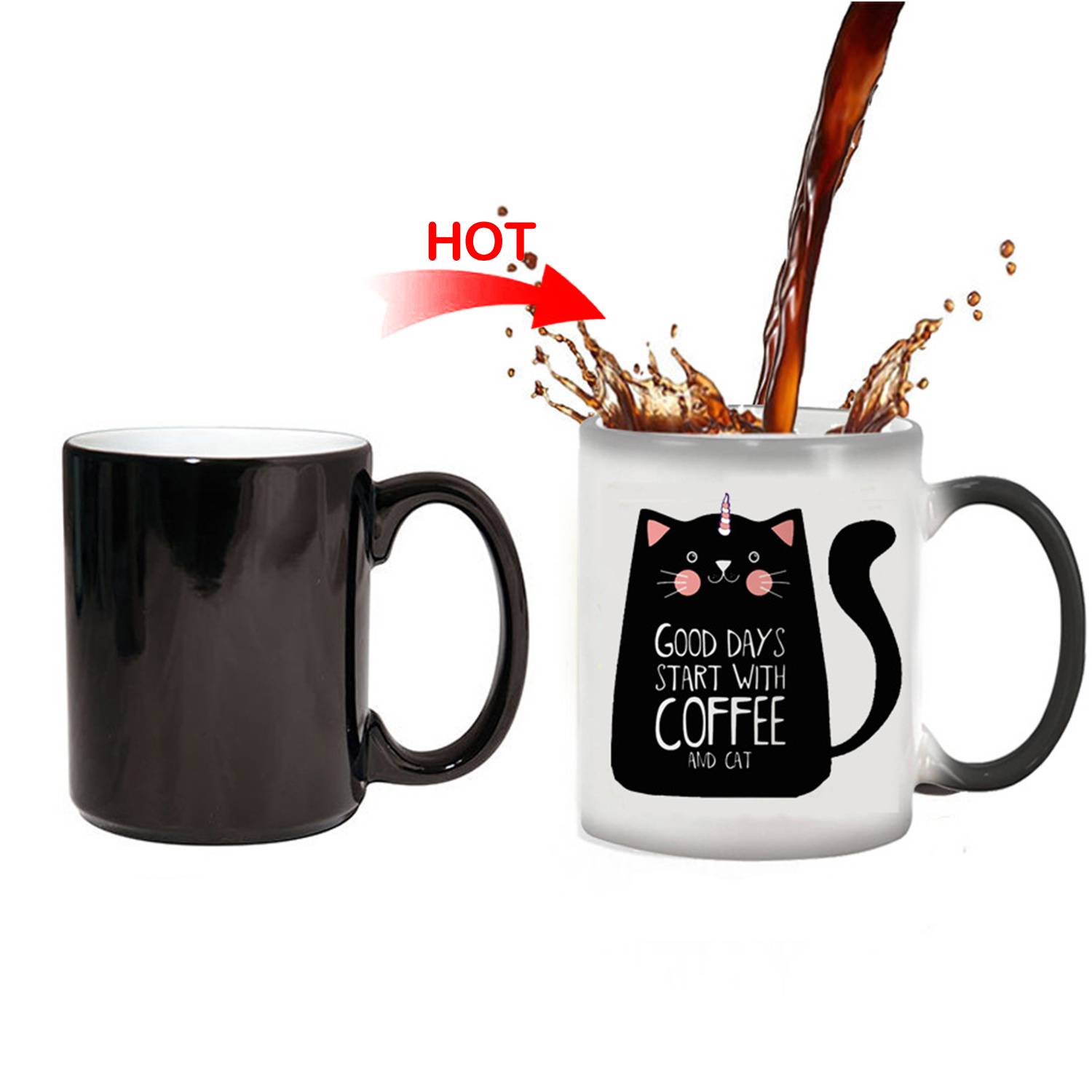 12oz Color-Changing Cat Mug – Heat Sensitive Ceramic Cup 3