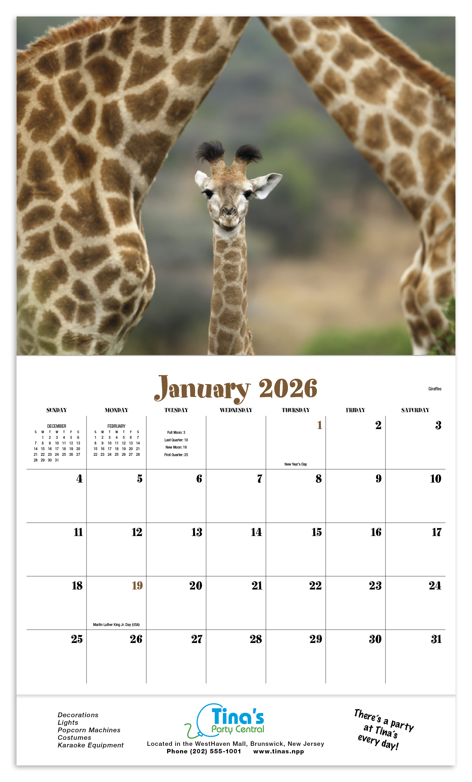 HotLine® Products Animal Babies Appointment Calendar - Stapled 21