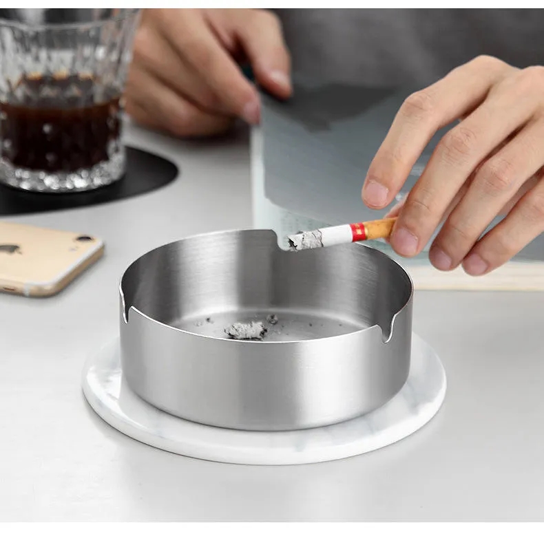 Thick Stainless Steel Ashtray 3