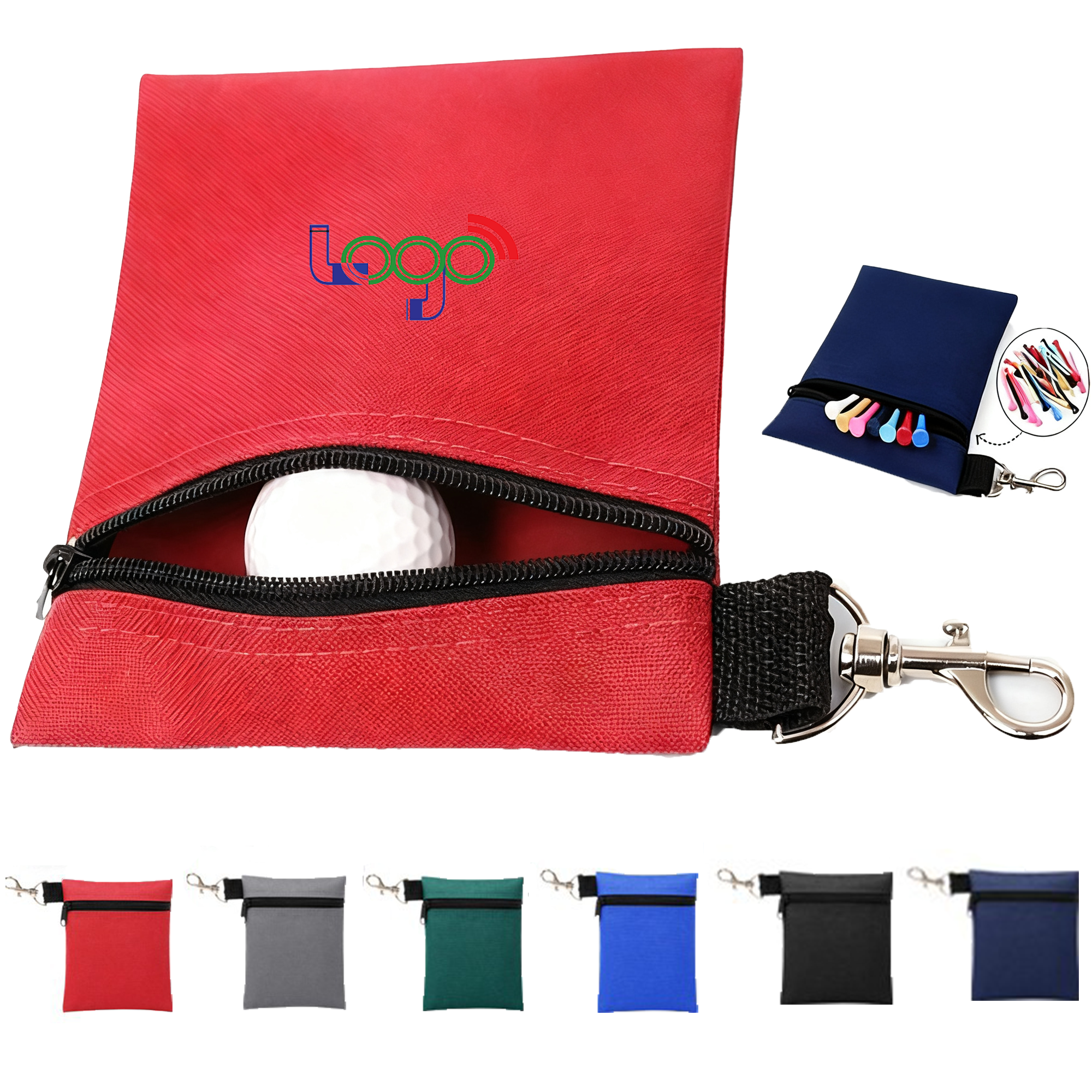 Golf Bag Waist-Mounted Tee Divot Tool Portable Kit 2