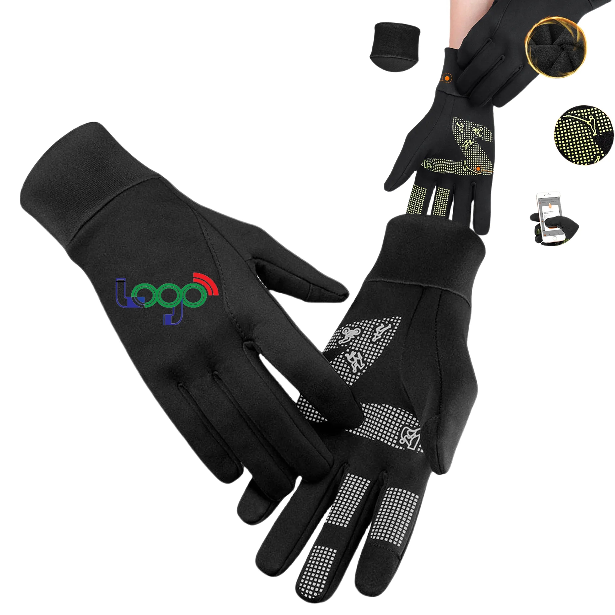 Touchscreen Anti-Slip Breathable Cycling Gloves MOQ100 4