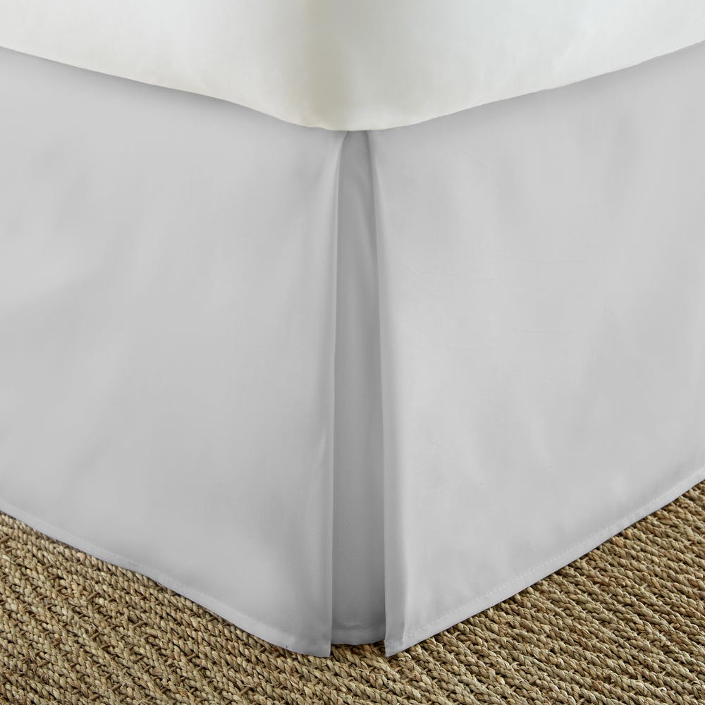 Premium Bed Skirts - Light Gray King Pleated 1