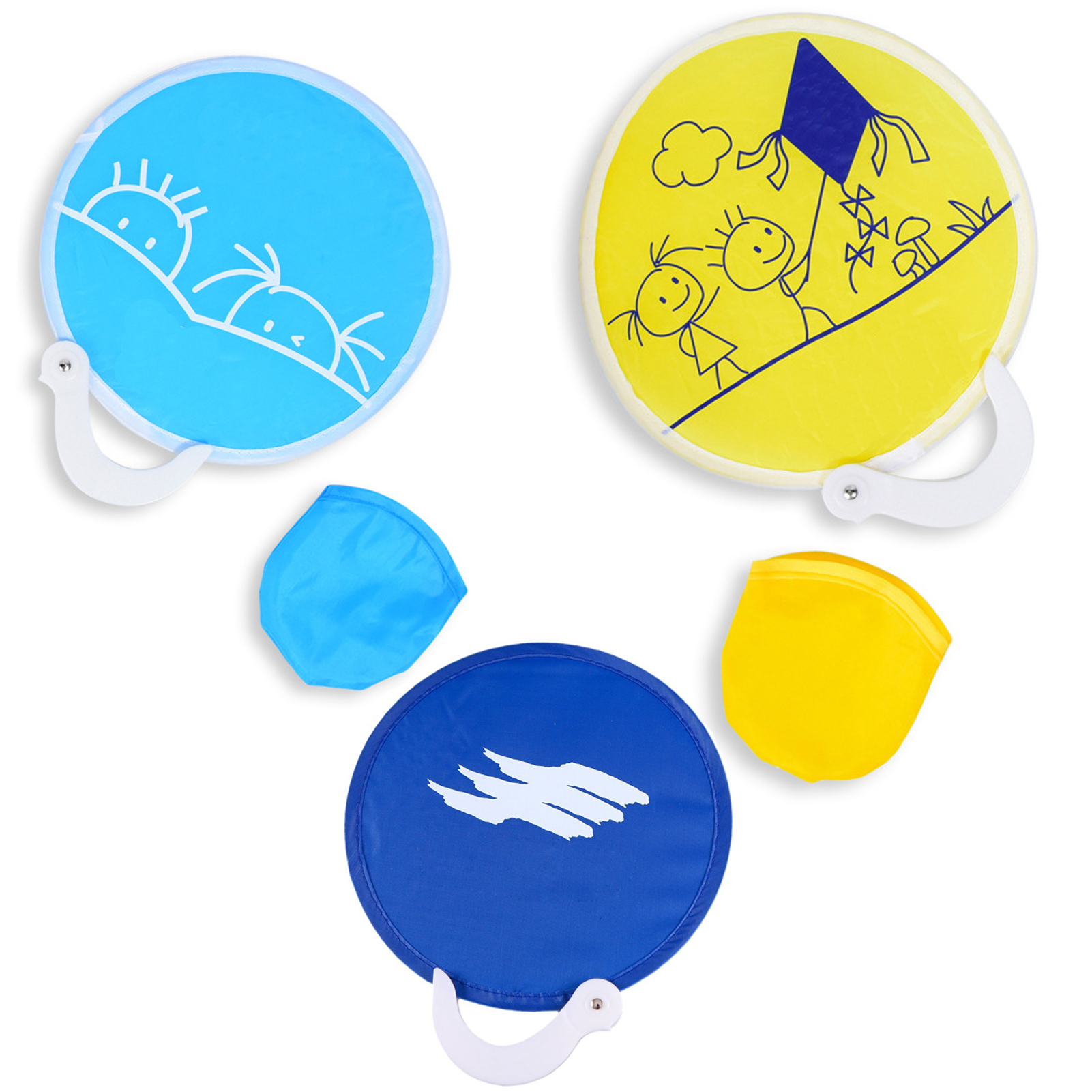 Custom Handheld Foldable Flying Disc Fans 2