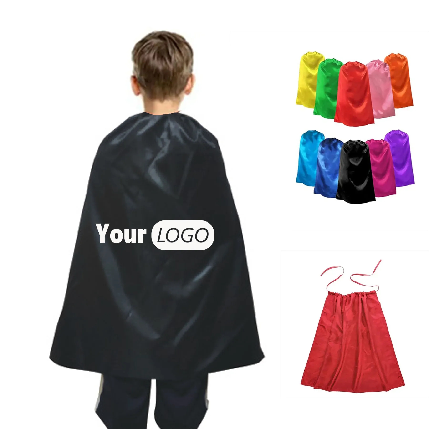 Kids Satin Hero Cape Costume 2