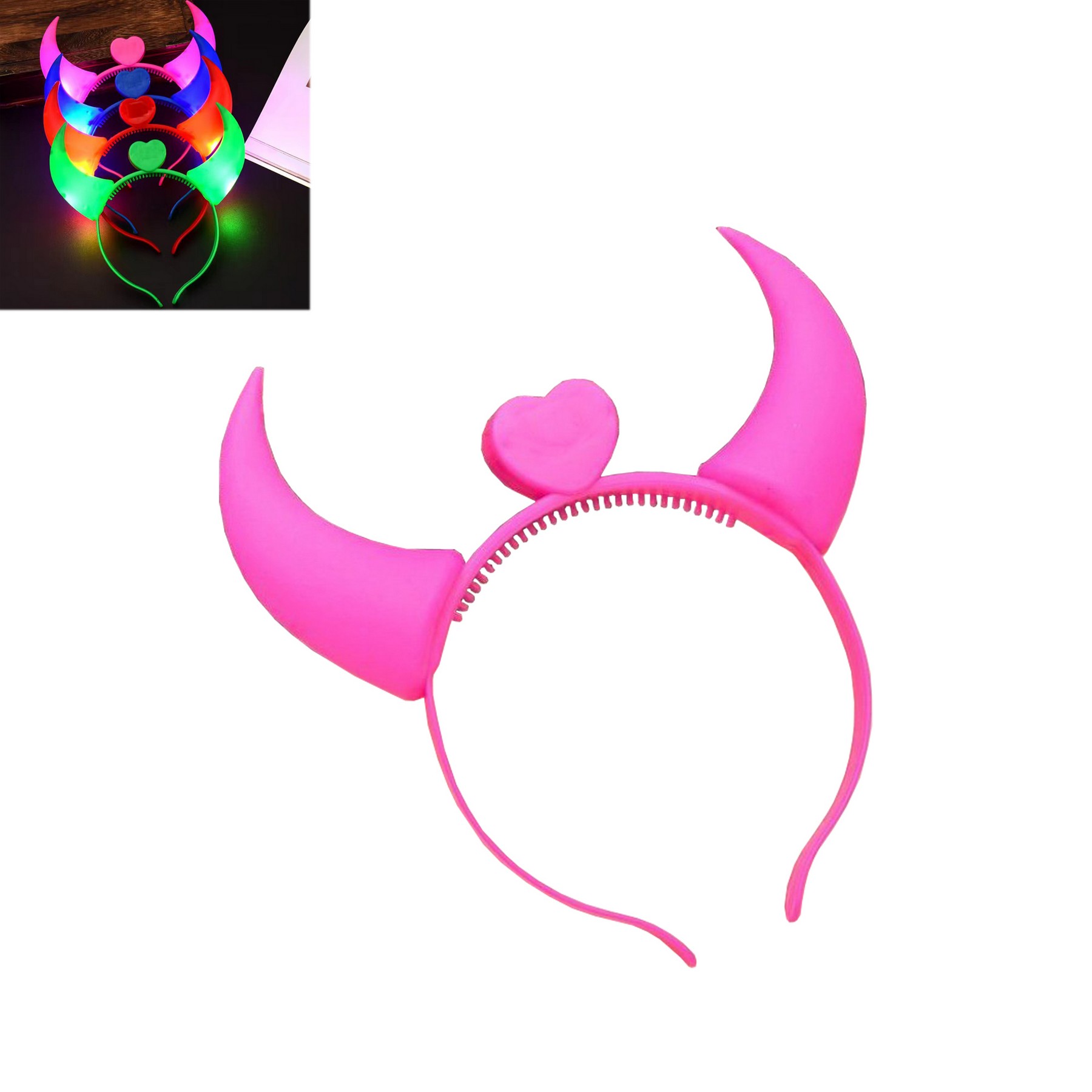 Glowing Devil Horns Headband 3