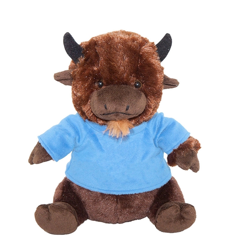 A stuffed cow in a T-shirt 2