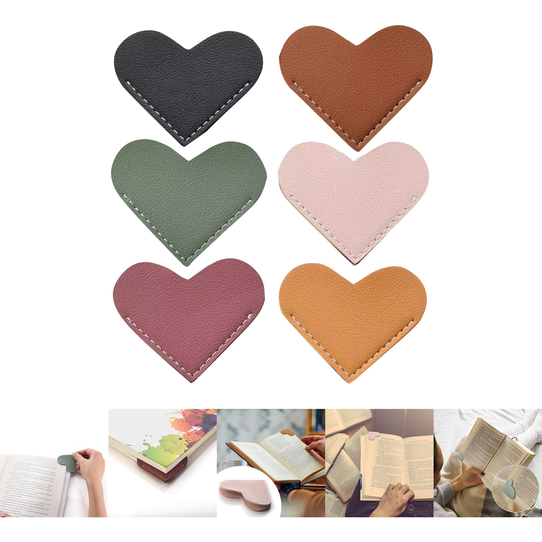 Leather Heart Bookmark