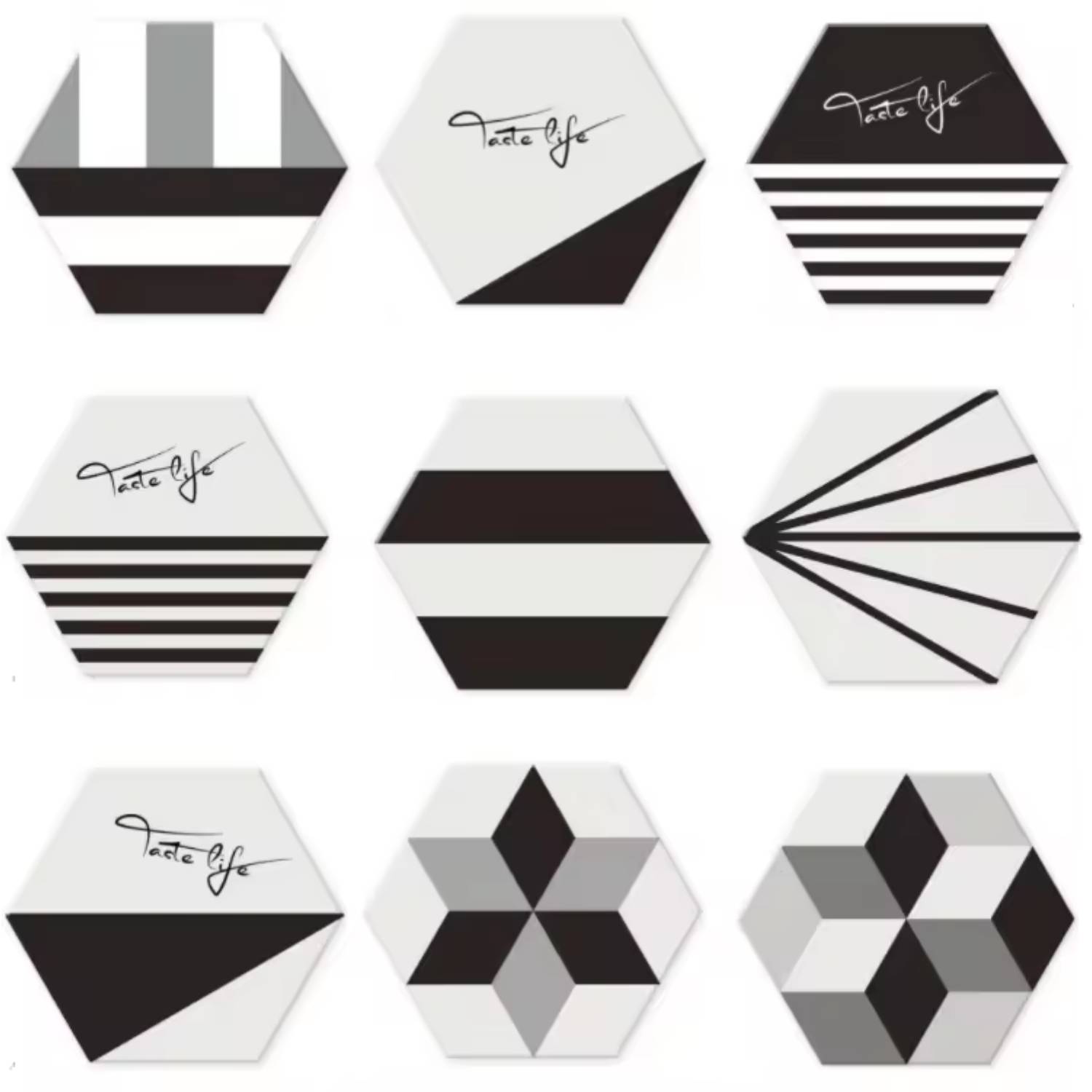 Hexagon Ceramic Coaster with Cork Base 3