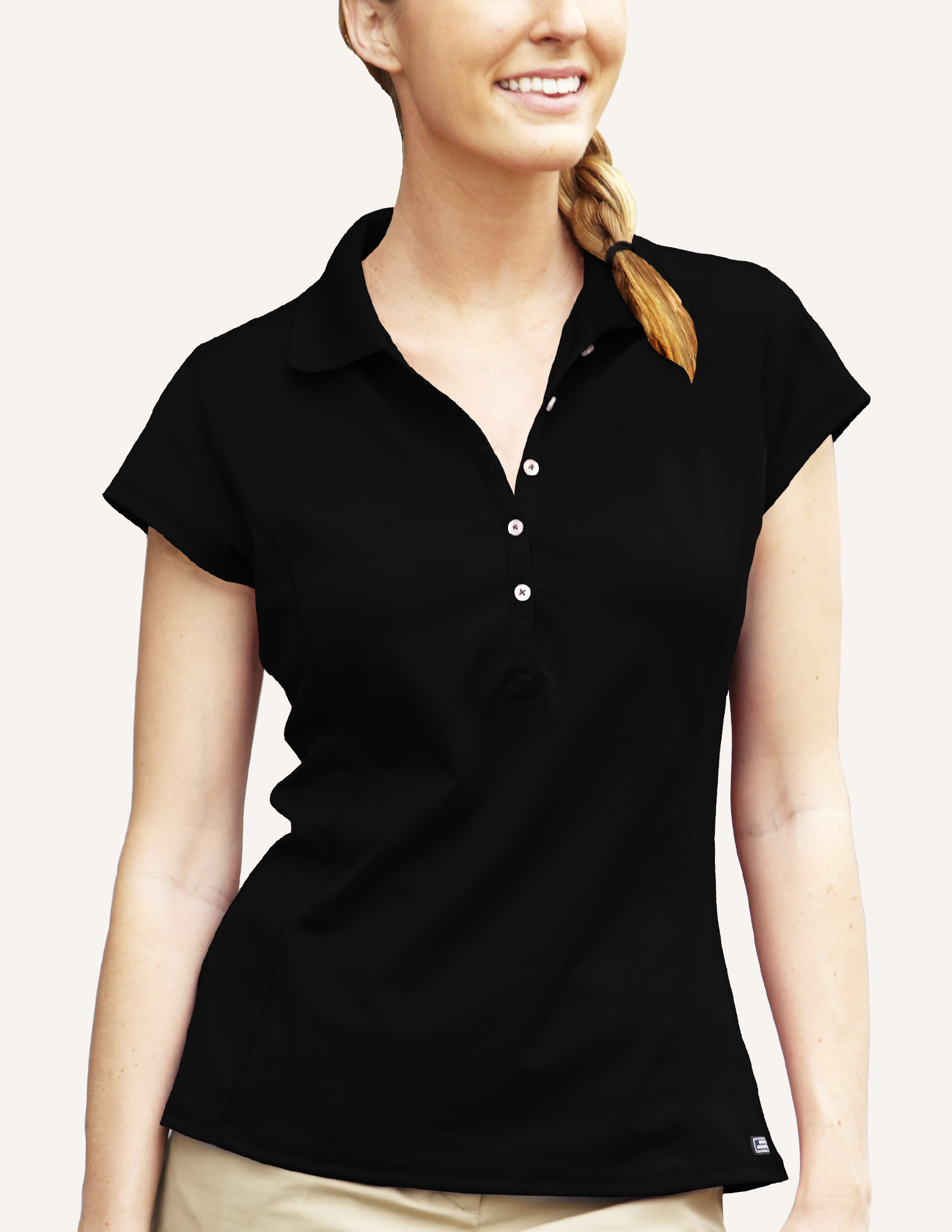 Ladies' Galactic Micro Pique Solid Polo Shirt 7
