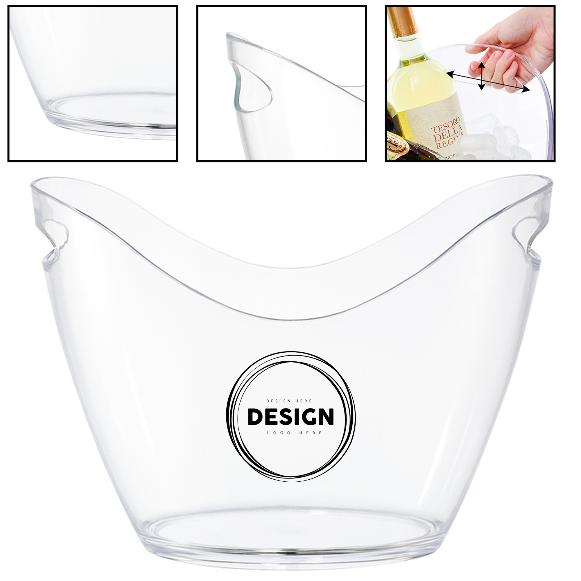 Luxury Acrylic Gold Ingot Ice Bucket, custom bottle opener with logo imprint 2
