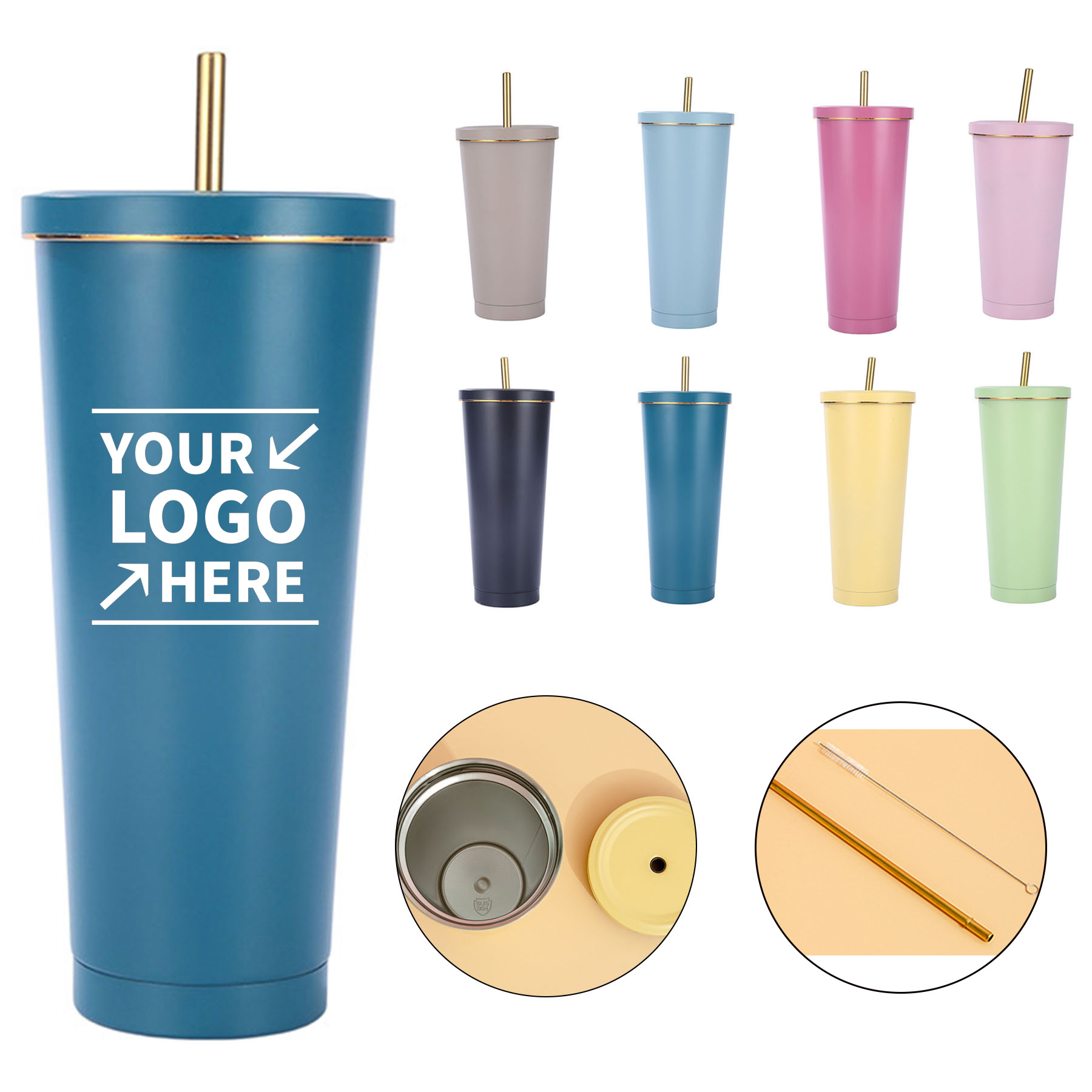 Stainless Steel Tumbler With Lid And Straw 2
