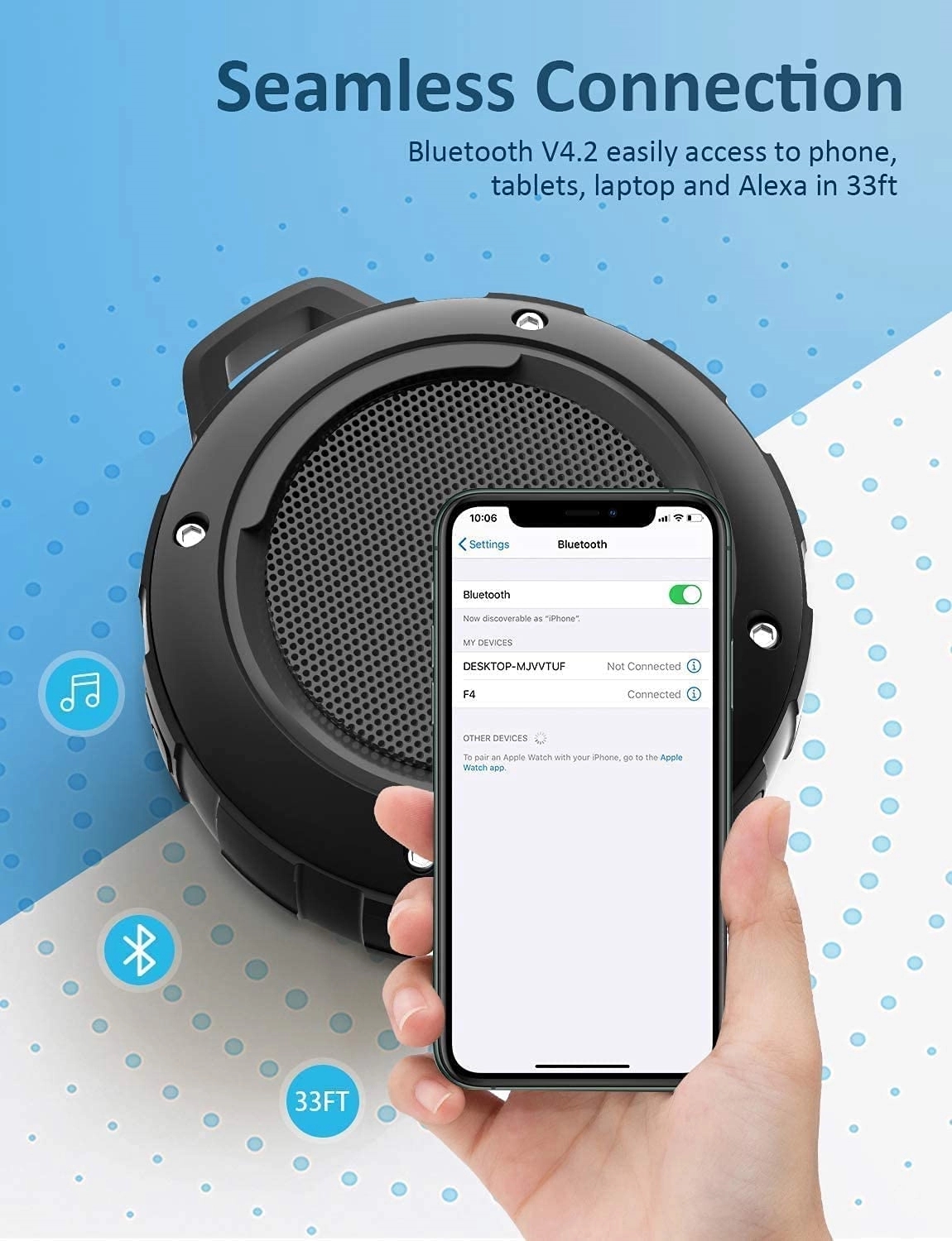 Wireless Portable Outdoor Waterproof Bluetooth Speaker 5