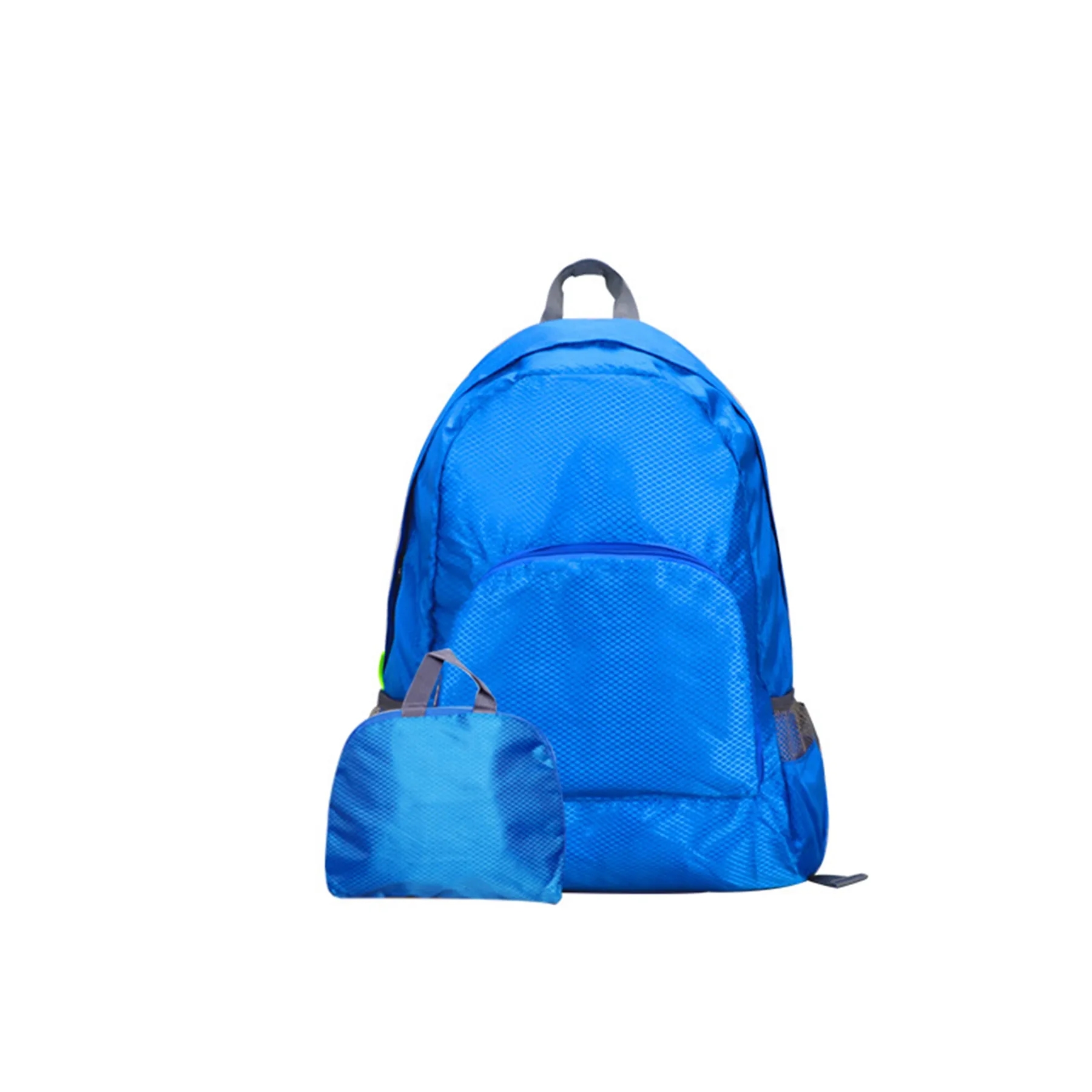Waterproof Folding Diamond Plaid Backpack 5