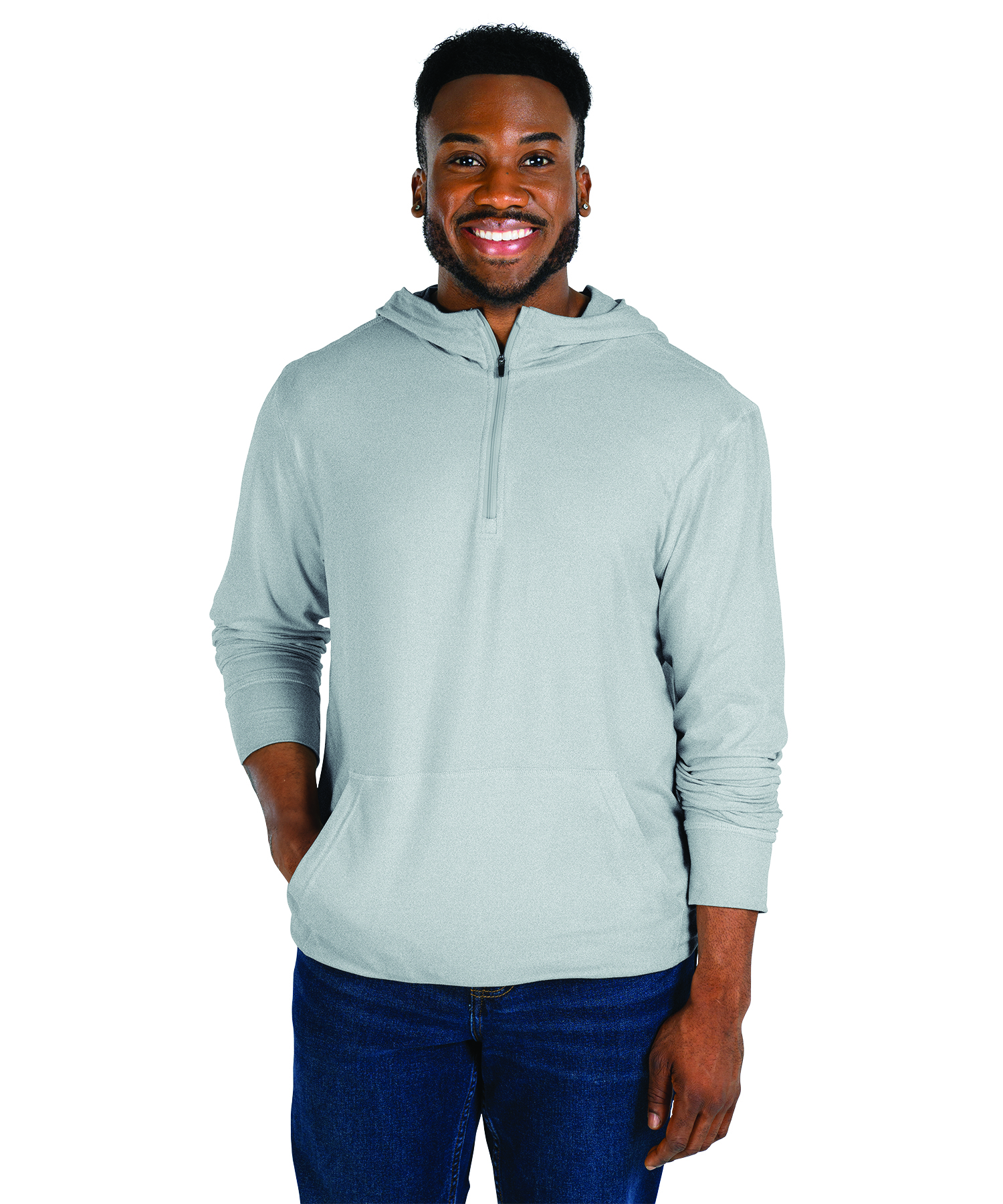 Men's Pulse Performance Quarter Zip Hoodie, custom hoodie or sweatshirt with logo imprint 53