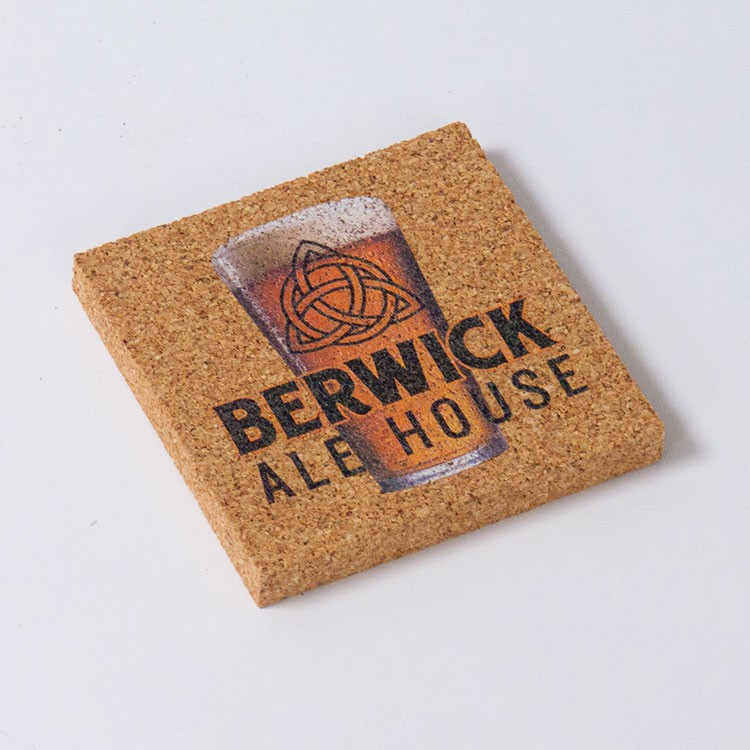 4"x 4" Solid Cork Coaster Square