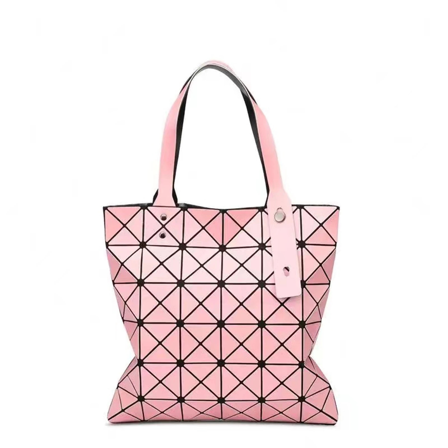 Pu Geometric Diamond Handbag 1