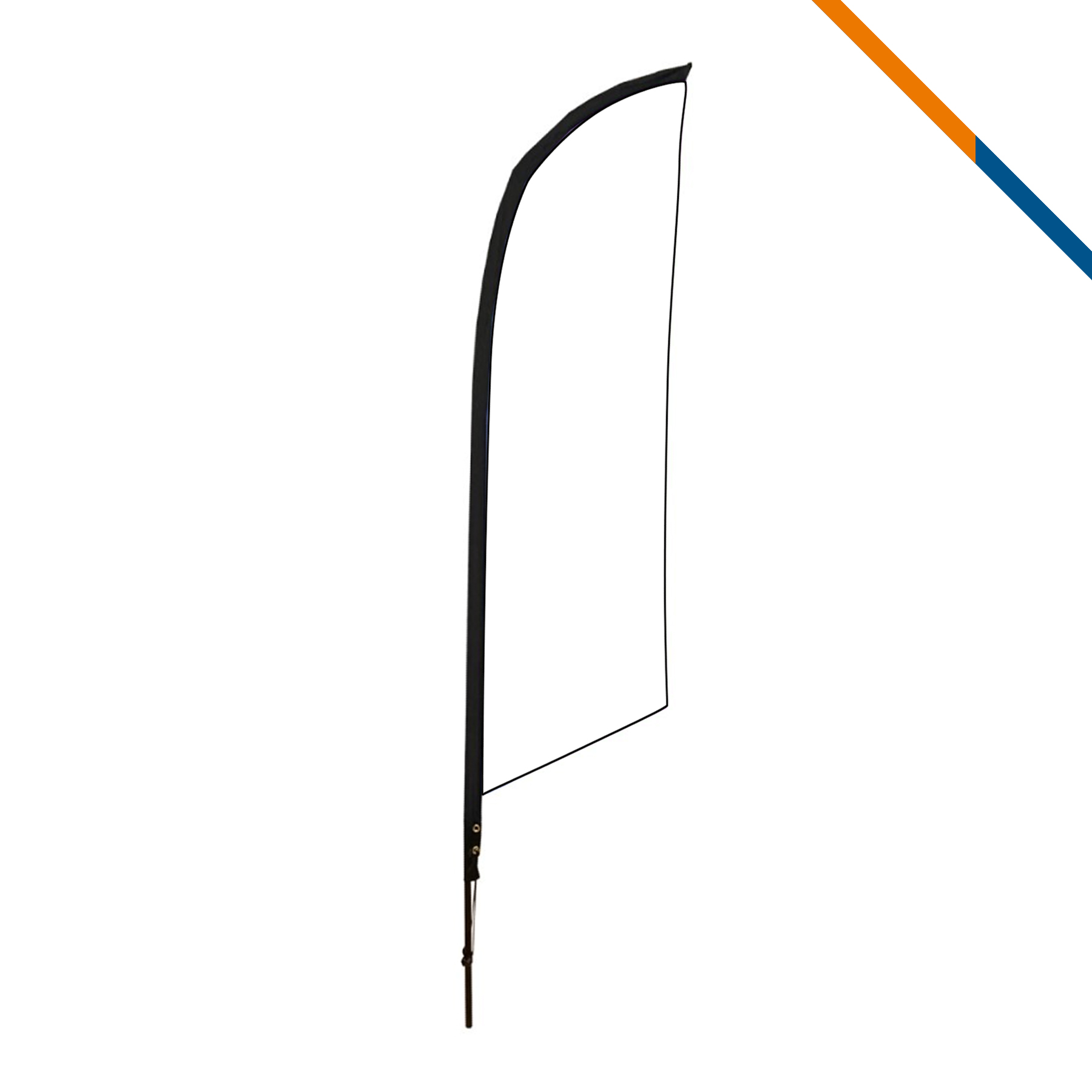 9' Orchid Single-Sided Angle Flag 5