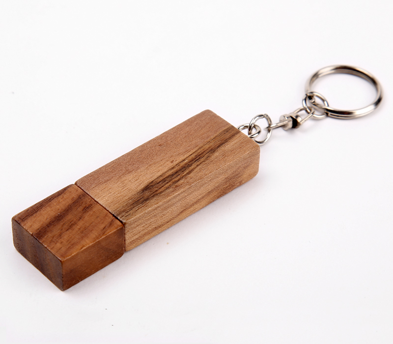 Wood USB Flash Drive with Keyring 7
