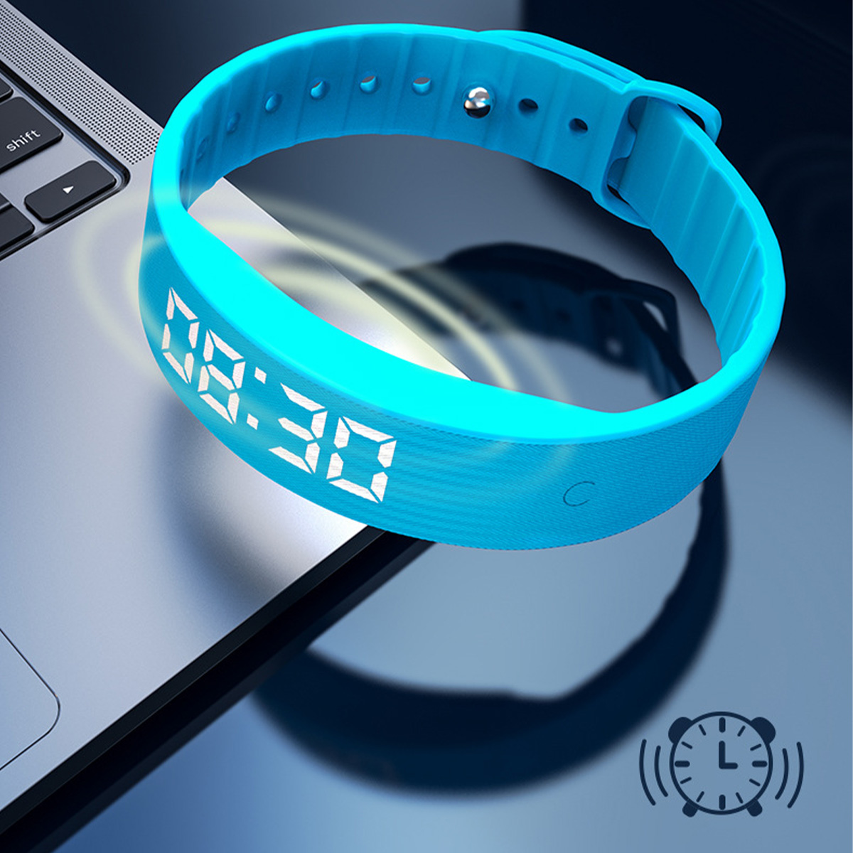 Silicone Adjustable Smartwatch Digital Fitness Tracker 1