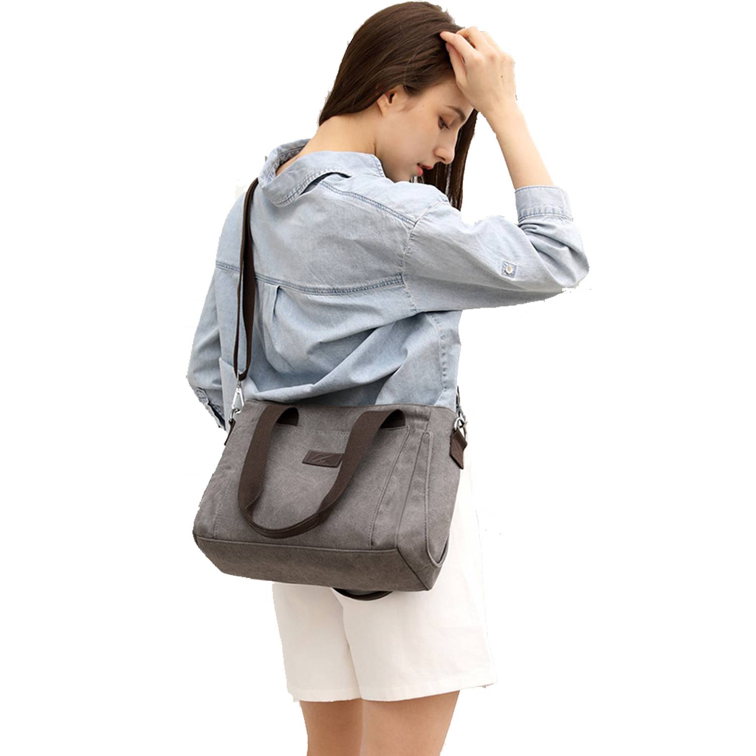 Women canvas cross-body bag Ladies Satchel for Daily Use 5