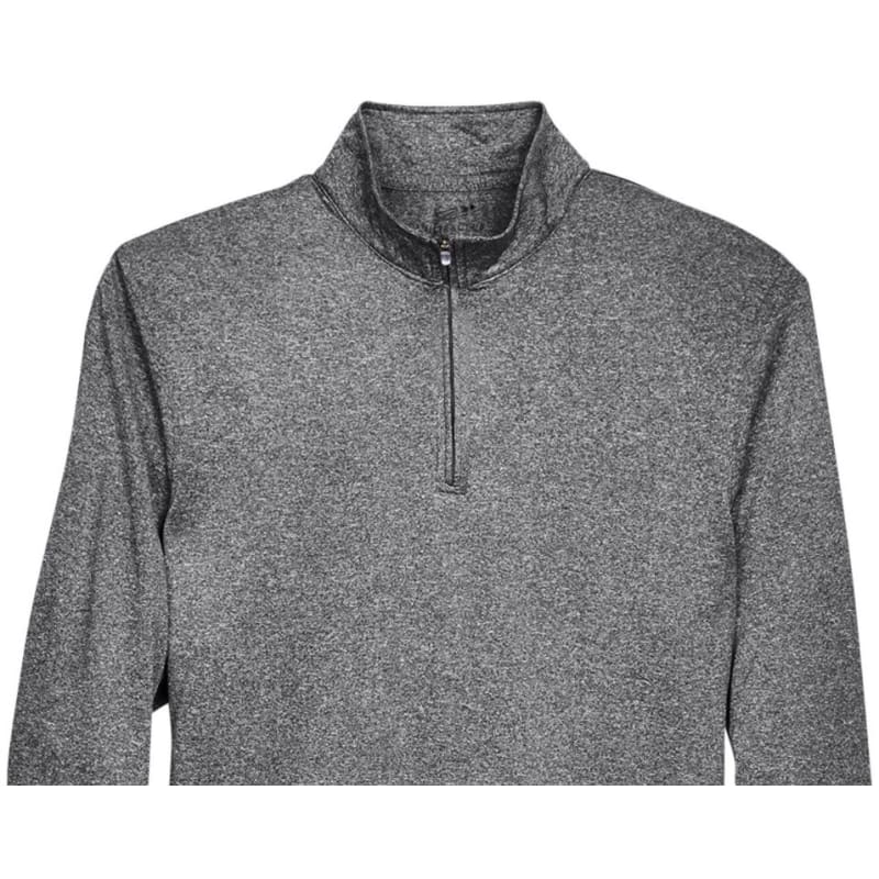 UltraClub Men's Cool & Dry Heathered Performance Quarter-Zip 24