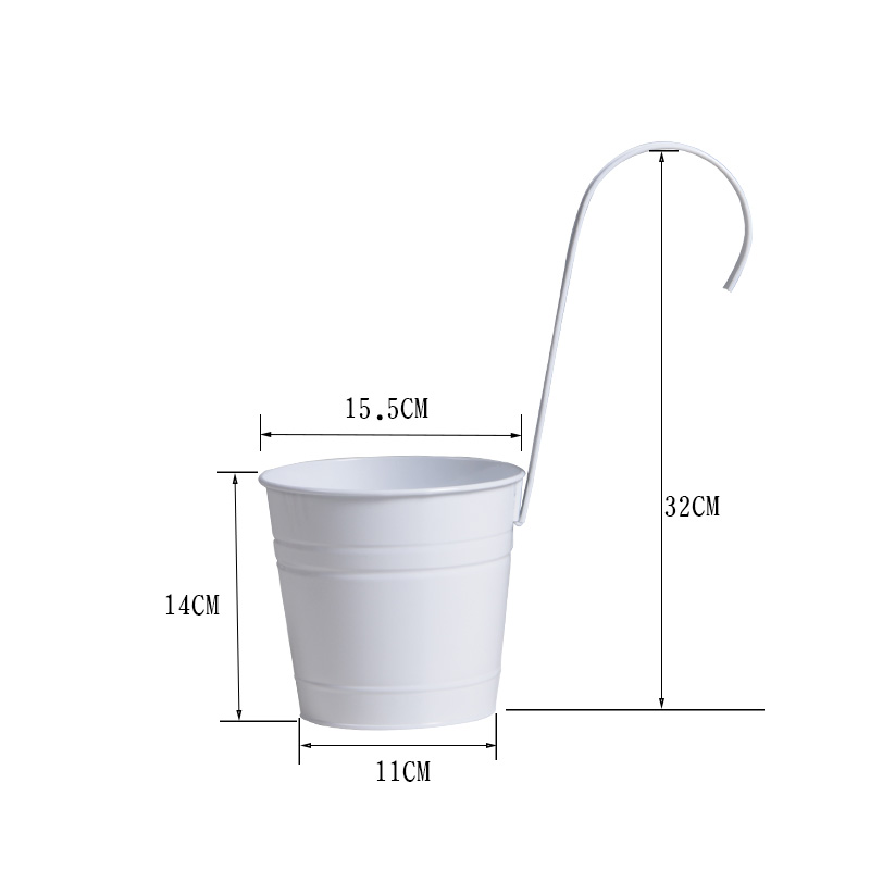 Iron Hanging Flower Pots With Hook 4