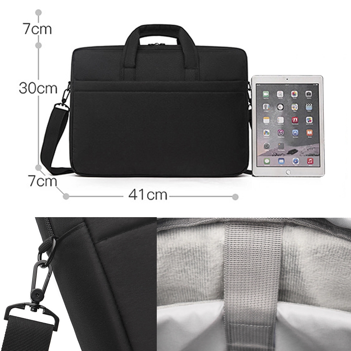 15 Inch Laptop Messenger Bag Fixed On Suitcase 4