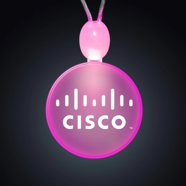 Light-up Acrylic Circle LED Necklace 10