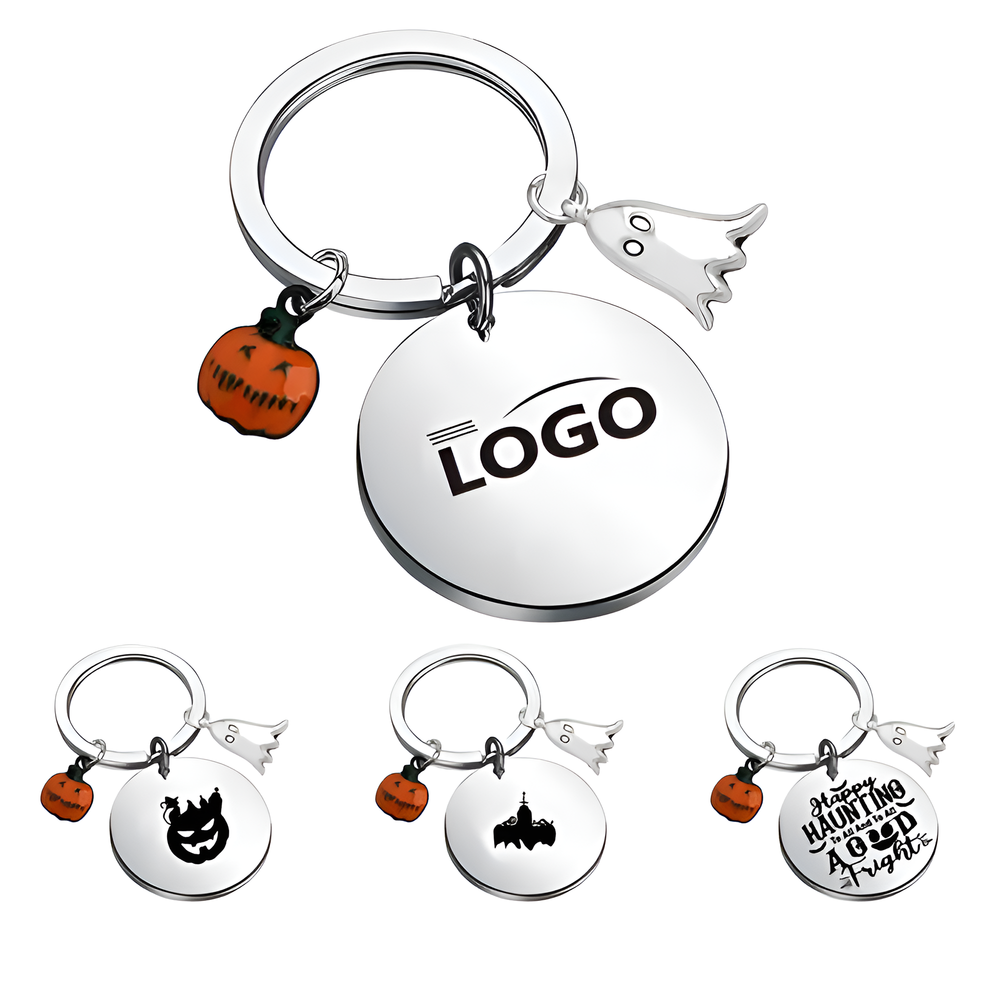Cute Halloween Christmas Gifts Pumpkin Ghost Key chain 2