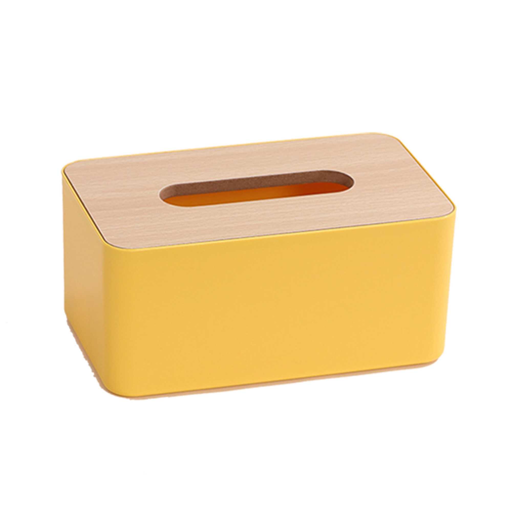 Plastic Tissue Box With Wood Lid 6