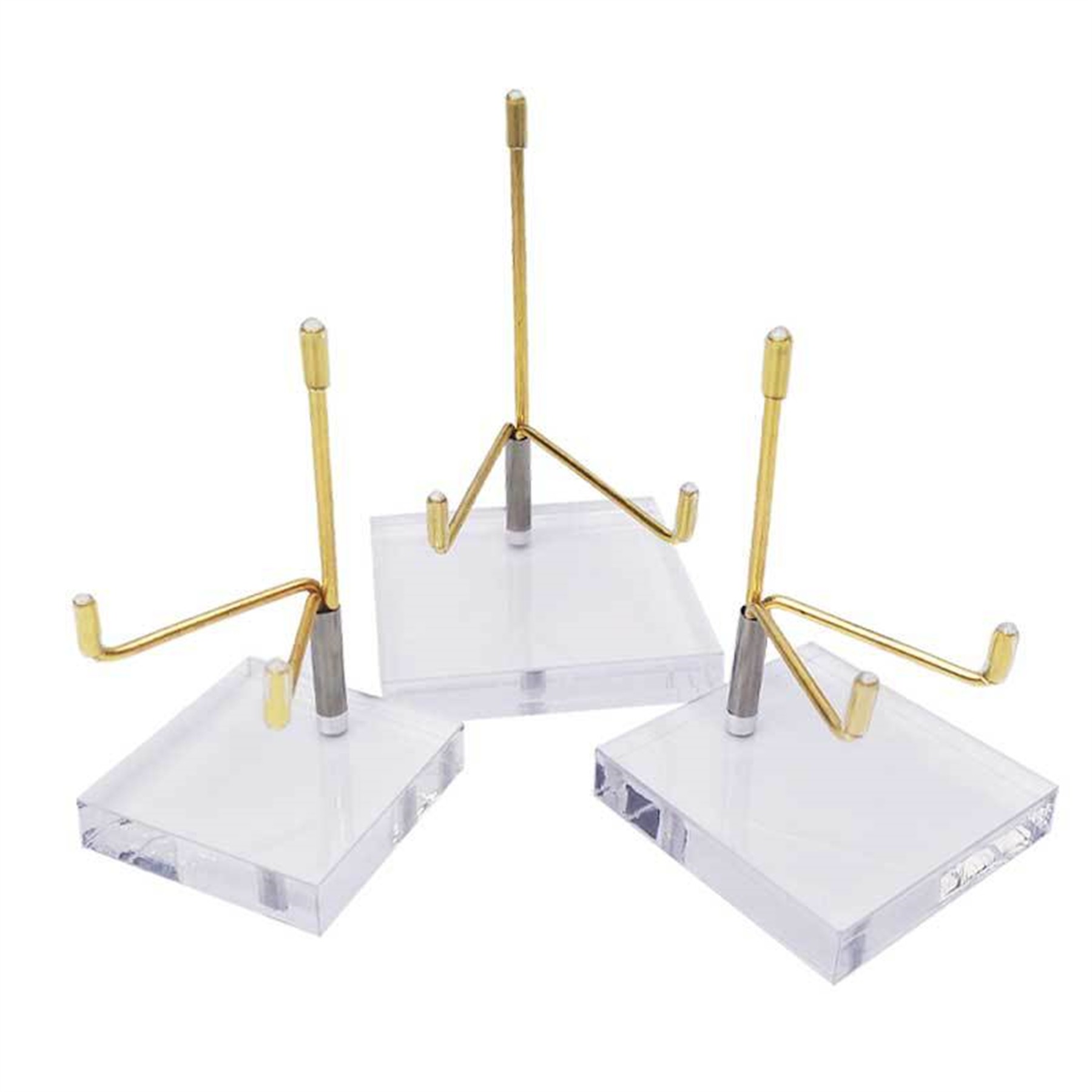 Adjustable Metal Arms Display Stand Easel with Acrylic Base 2