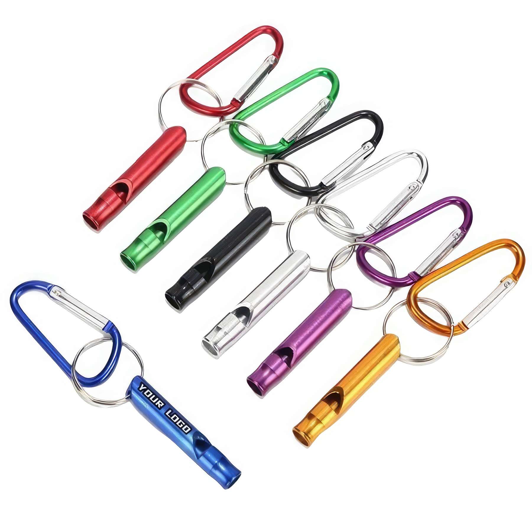 Aluminum Alloy Whistle with Carabiner 2