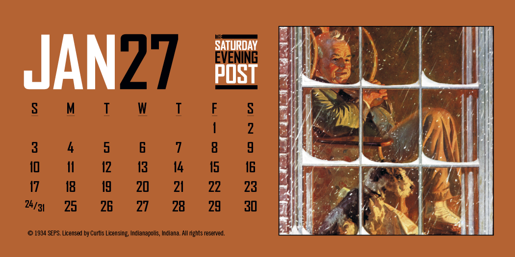 Triumph® Calendars The Saturday Evening Post Desk Calendar 28