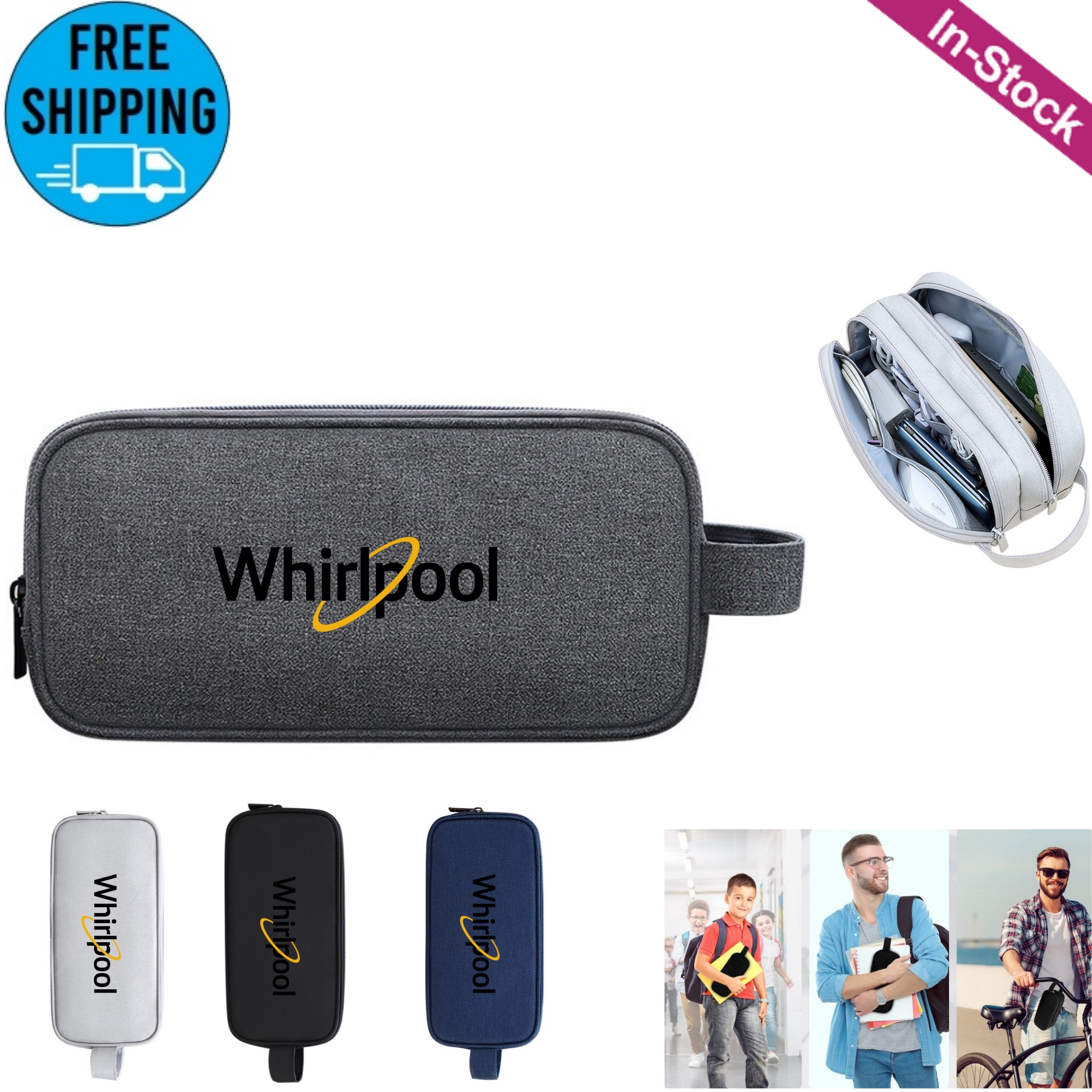 Double Layers Electronics Storage Pouch 2