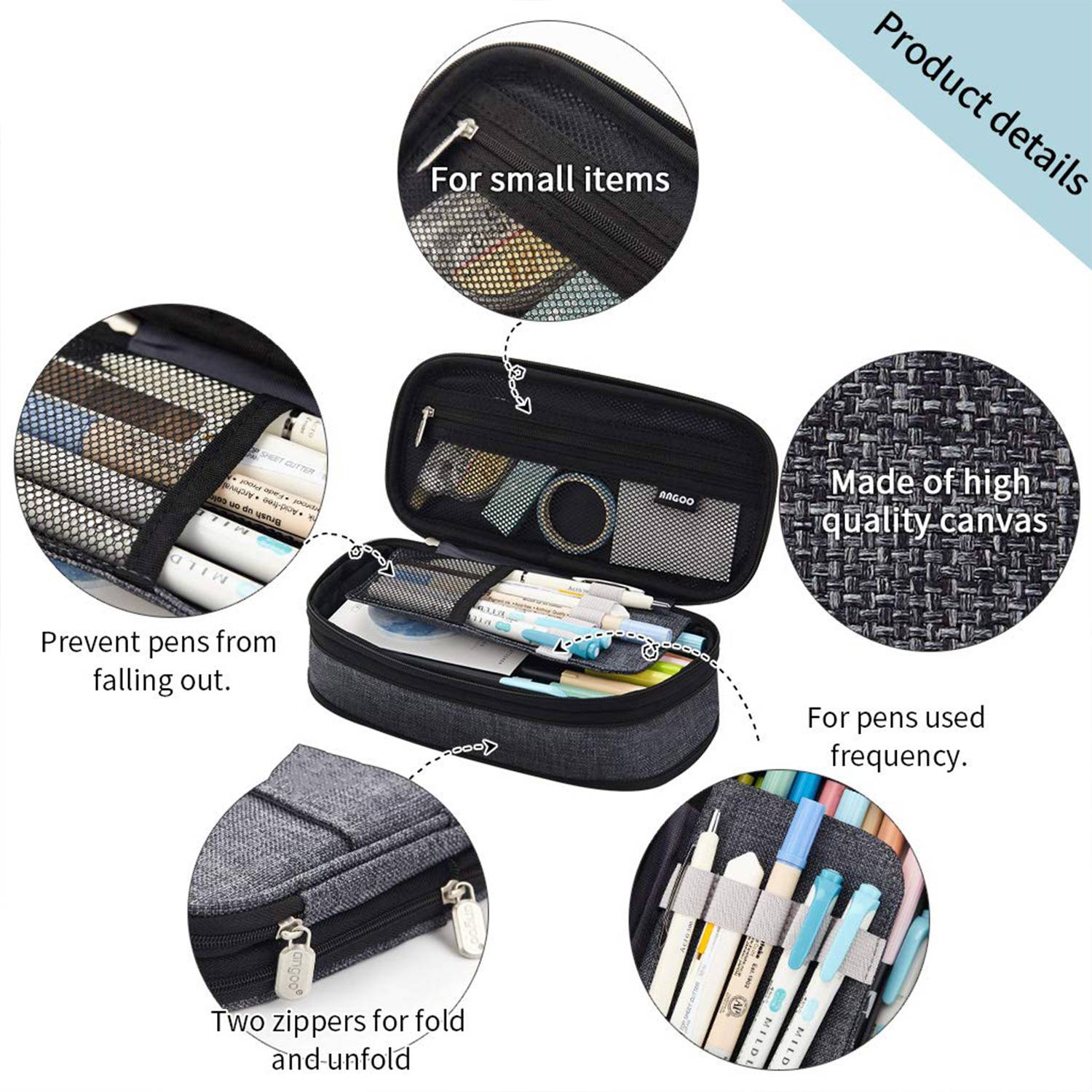 Big Capacity Pencil Pen Case 5