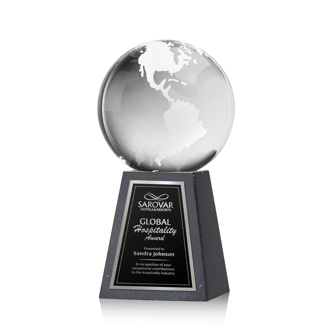 Globe Award on Tall Marble Base 9