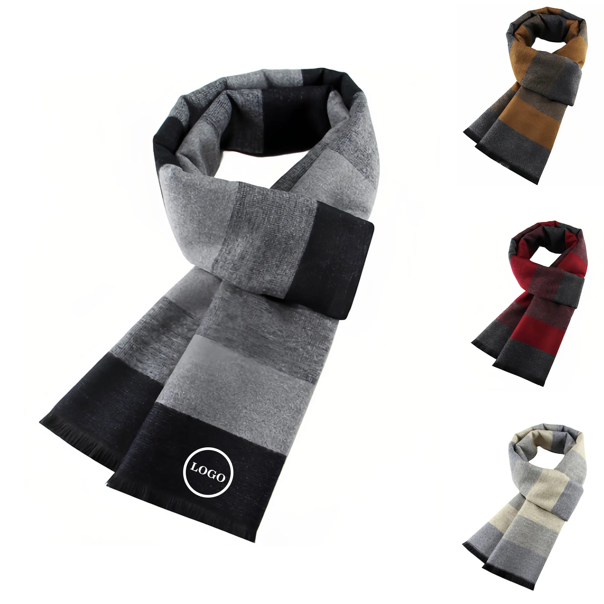 Men's Checkered Autumn and Winter Scarf 1