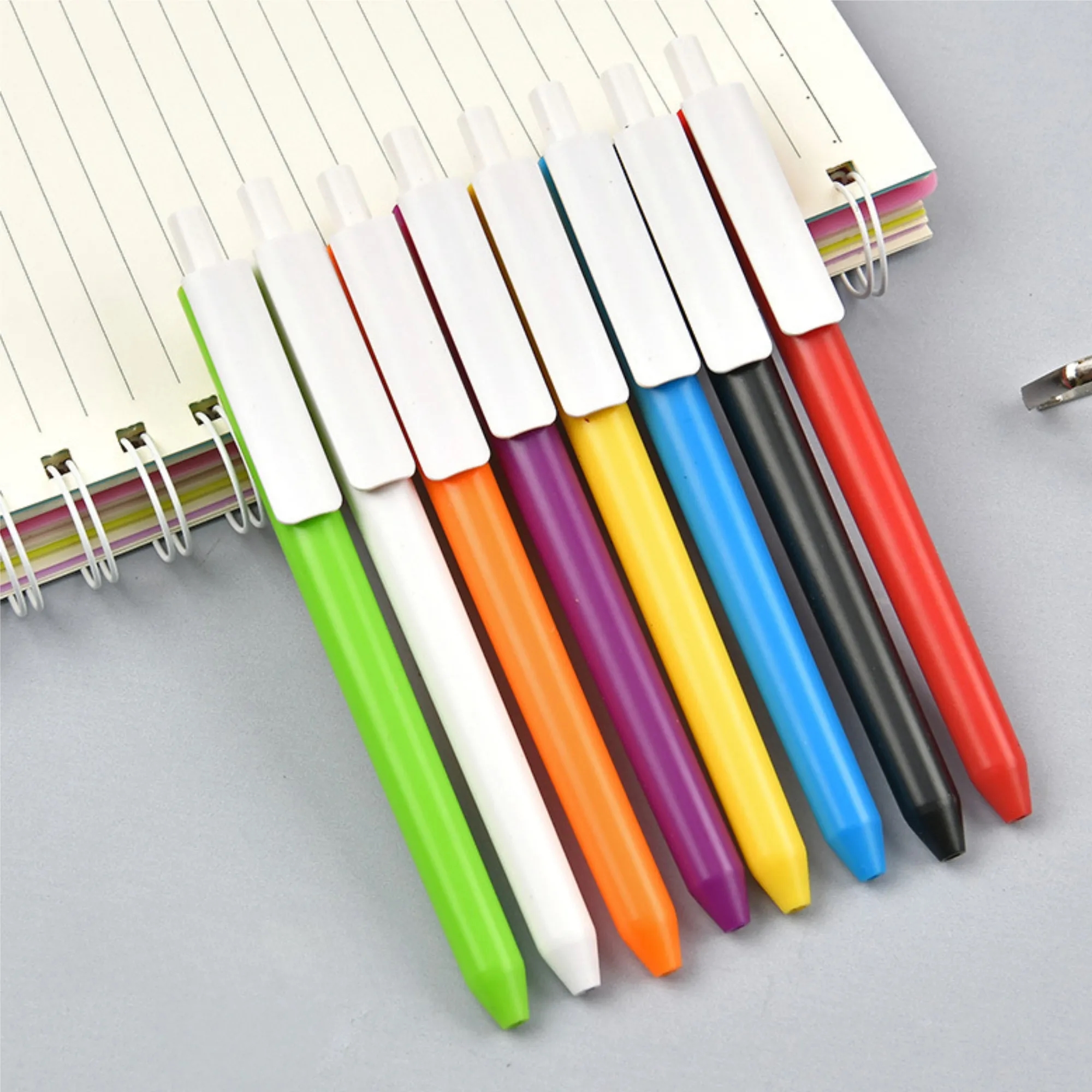 Click Retractable Ballpoint Pen Gel Pens Rollerball Stylus 6