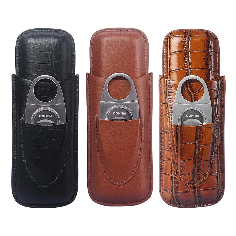 Portable Genuine Leather Cigar Case 6