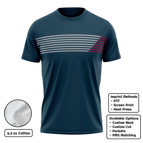 Adult and Kids' Custom 6.2 oz Cotton Short Sleeve T-Shirt - 6