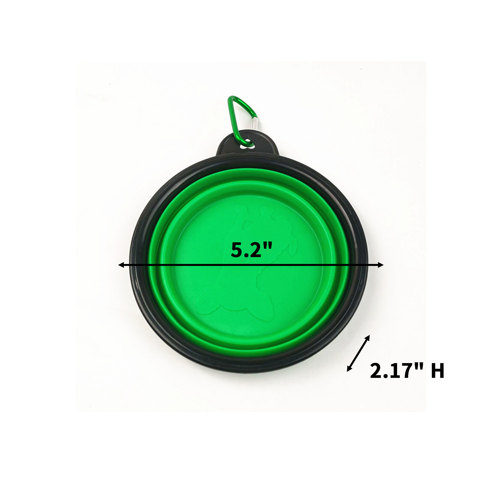 Collapsible Thermoplastic Elastomer Pet Bowl With Carabiner 8