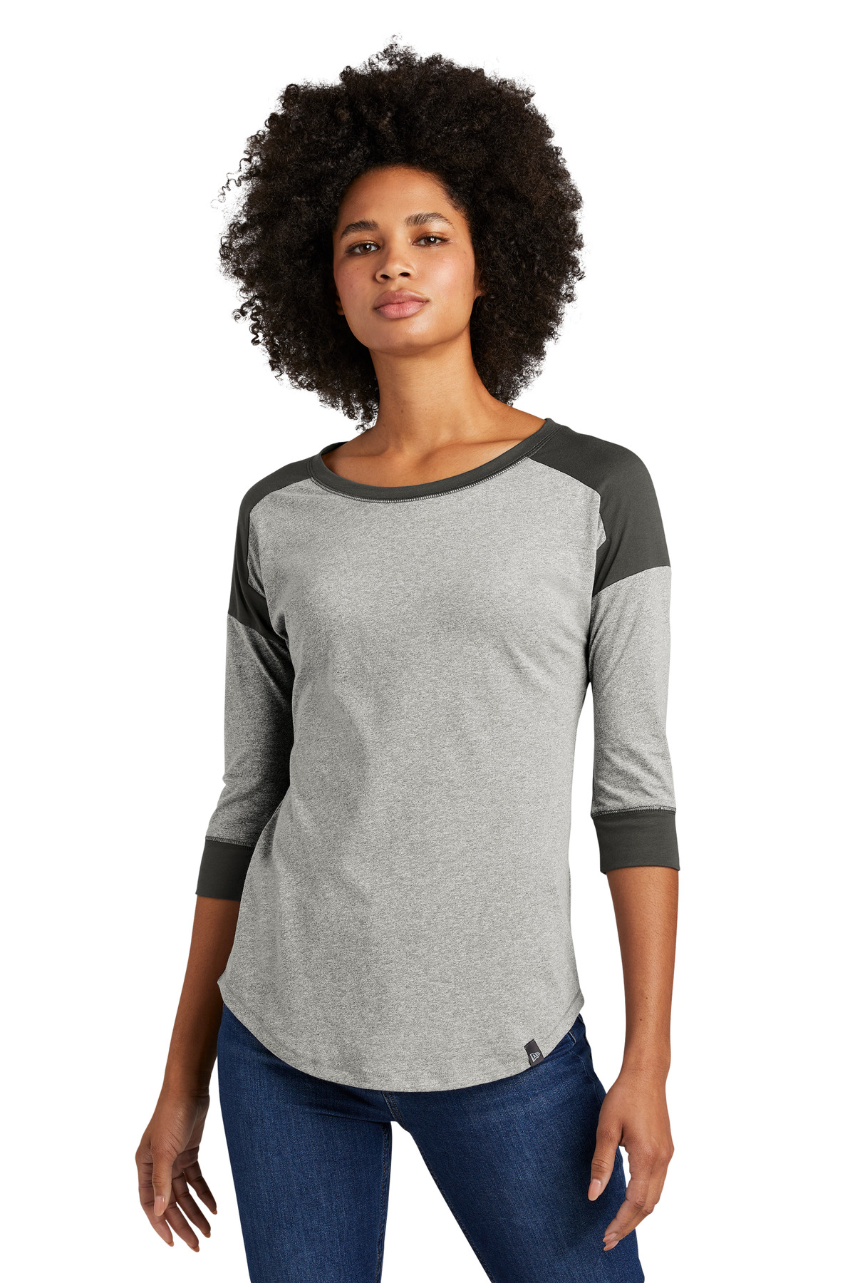 New Era Women's Heritage Blend 3/4-Sleeve Baseball Raglan Tee. LNEA104 40