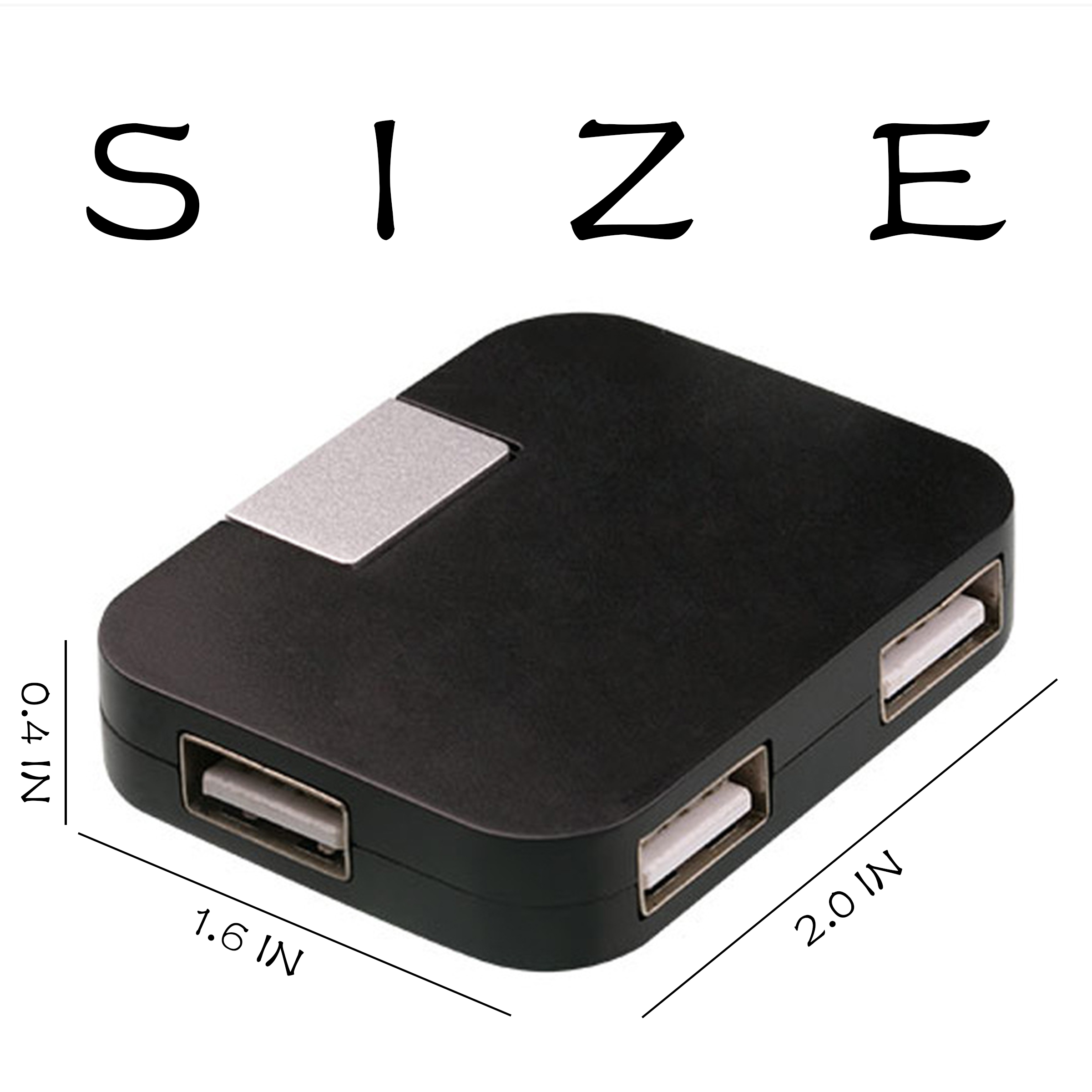Plastic 4-Port Square Usb Hub 4