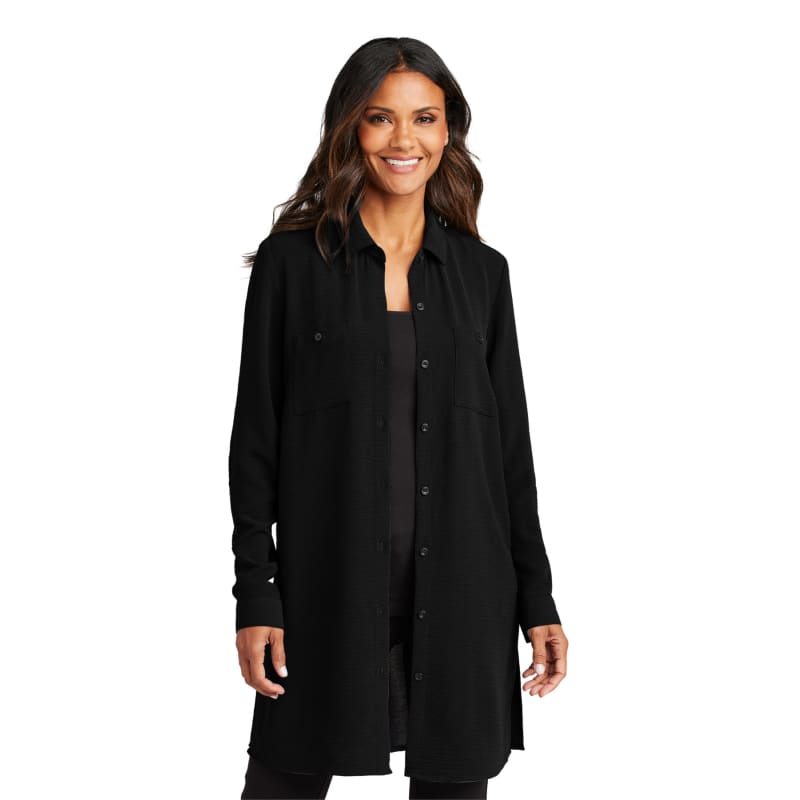 Port Authority Ladies Textured Crepe Long Tunic 5